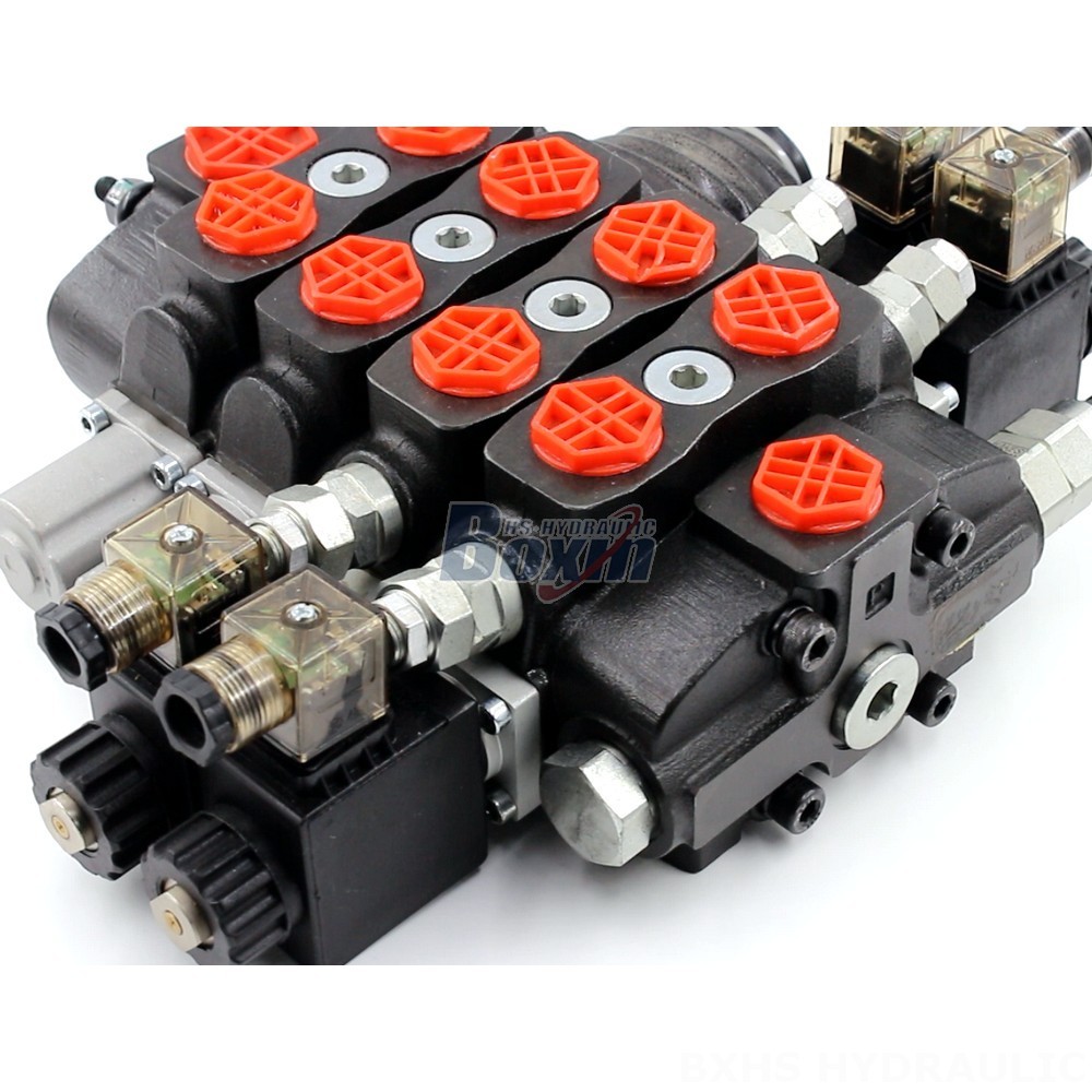 SD8 Solenoid and Joystick 3 Spool Sectional Directional Valve: Your Source for Hydraulic Control detail image